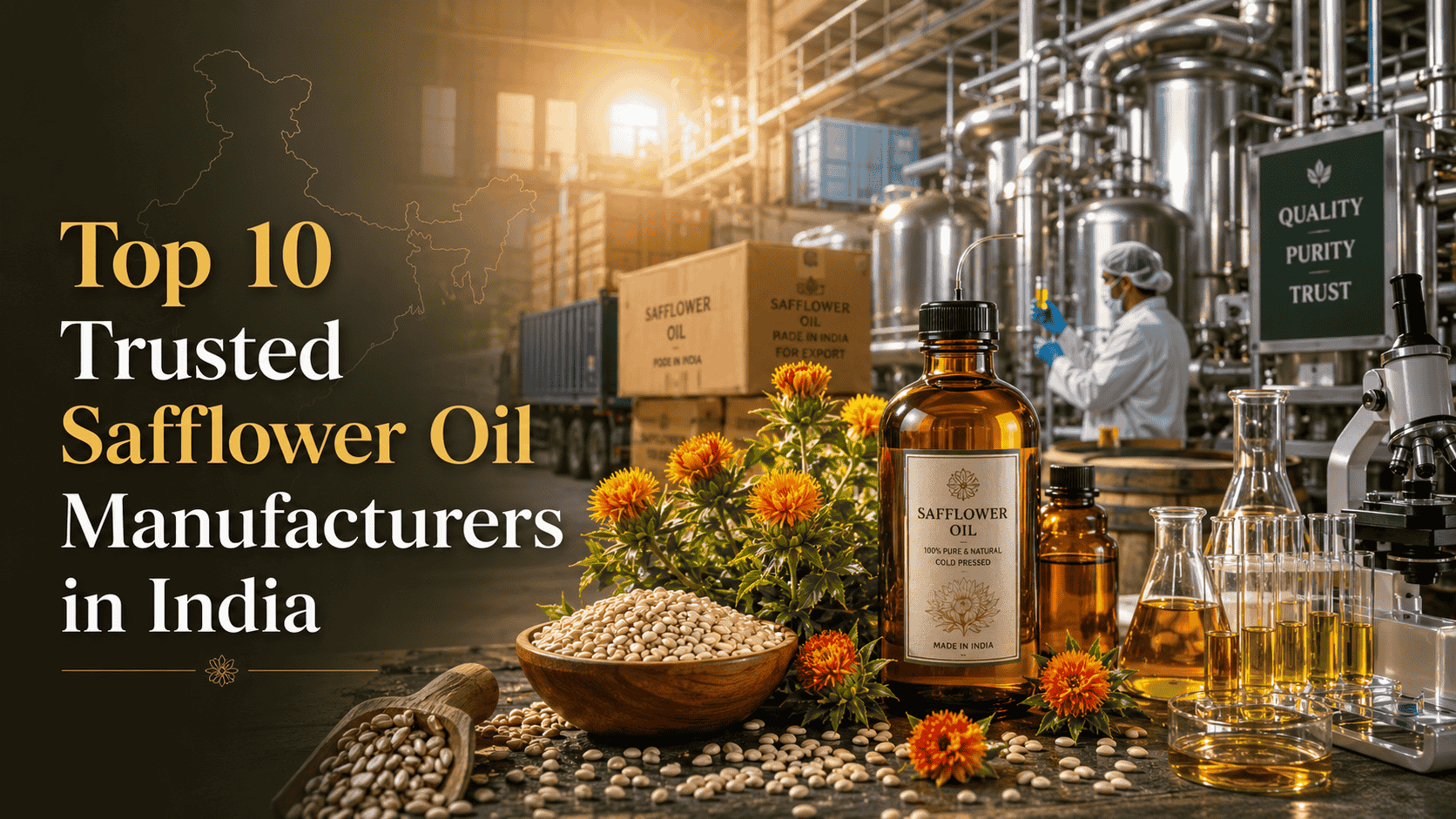 Top 10 Trusted Safflower Oil Manufacturers in India