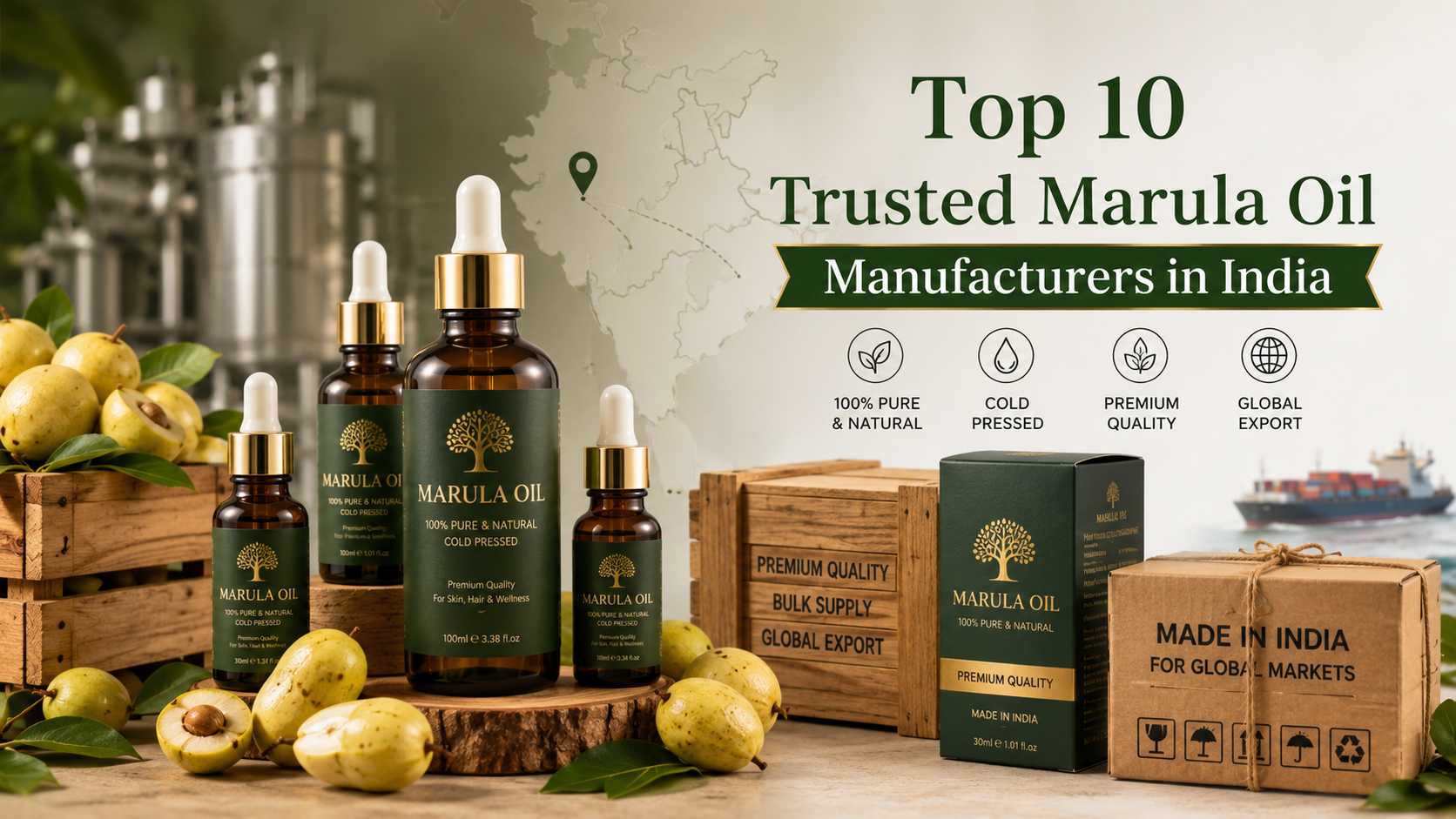 Top 10 Trusted Marula Oil Manufacturers in India